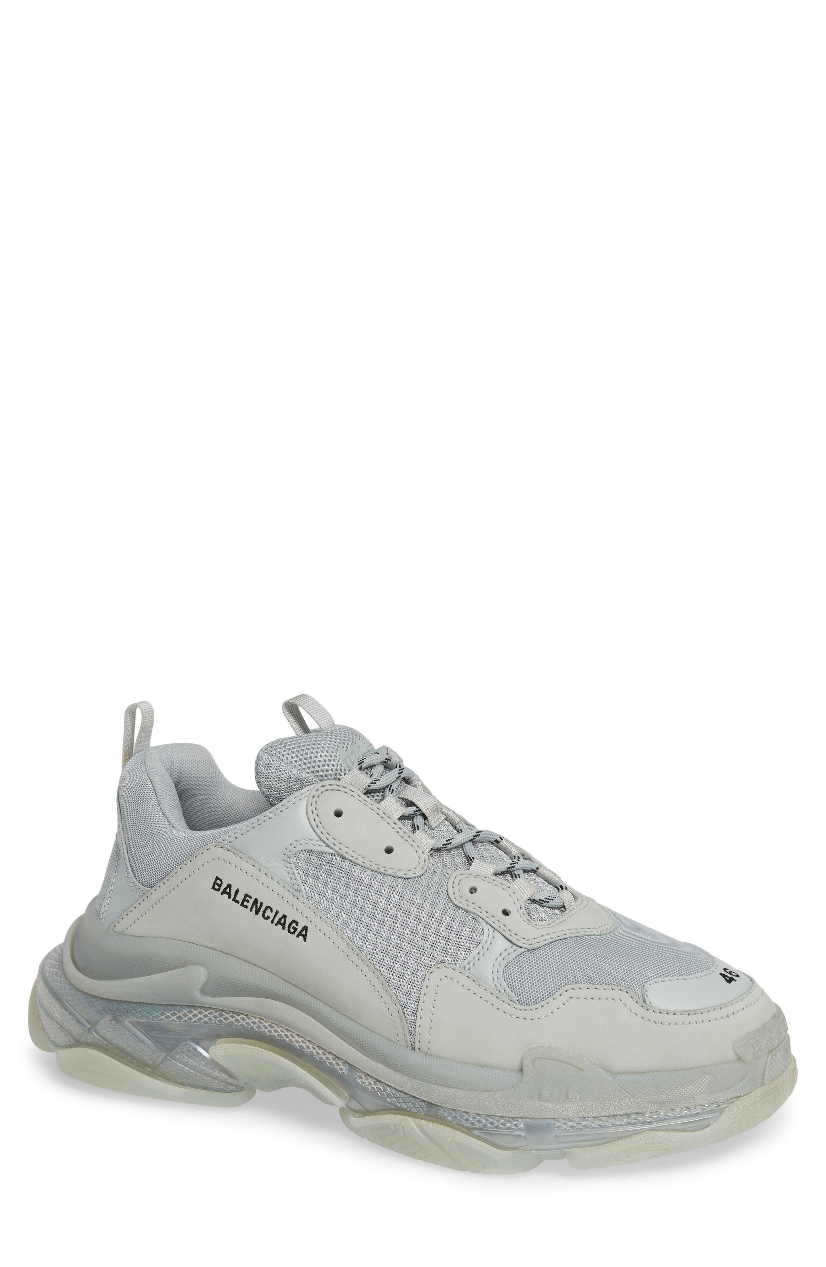 Balenciaga Ss18 New Triple S Sneakers in Noir Argent Grailed